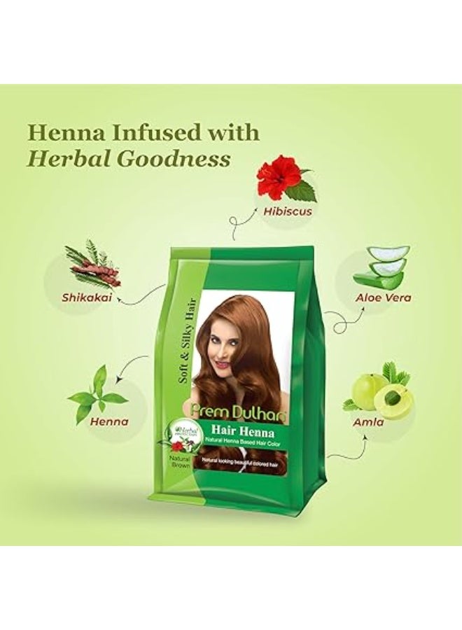 بريم دولهان حناء طبيعية للشعر البني الطبيعي بني 125 جرام - Image 2