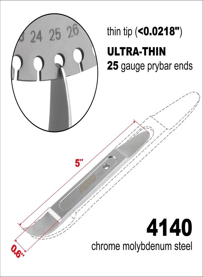 FWTW Metal Skin Wedge Tool Mini Pocket EDC (Curved & Straight) Patented - Popularly Used in The Aviation/Automotive Industry - Image 2