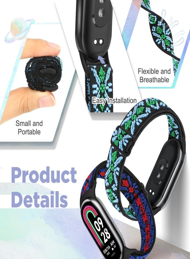 Bcuckood - Elastic Bands Compatible with Xiaomi Mi Band 8, Elastic Solo Loop Soft Nylon Elastic Strap Replacement Bracelet for Xiaomi Mi Band 8 Women Menï¼œ3 PCS - Image 5