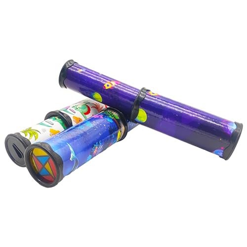 VGRASSP Classic Telescopic Kaleidoscope Toy for Kids - Magical Rotation for Viewing Colorful and Beautiful Patterns - Birthday Return Gift - Color and Design As Per Stock (Pack of 3) - Image 1