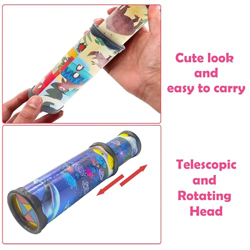 VGRASSP Classic Telescopic Kaleidoscope Toy for Kids - Magical Rotation for Viewing Colorful and Beautiful Patterns - Birthday Return Gift - Color and Design As Per Stock (Pack of 3) - Image 4