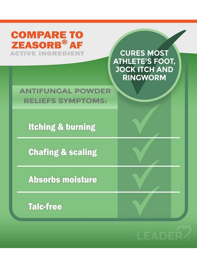 Leader Athlete's Foot Antifungal Powder, Moisture Absorbing, Talc-Free, Antifungal Powder for Skin Folds, 2.5 oz, Compare to Zeasorb, Pack of 1 - Image 4