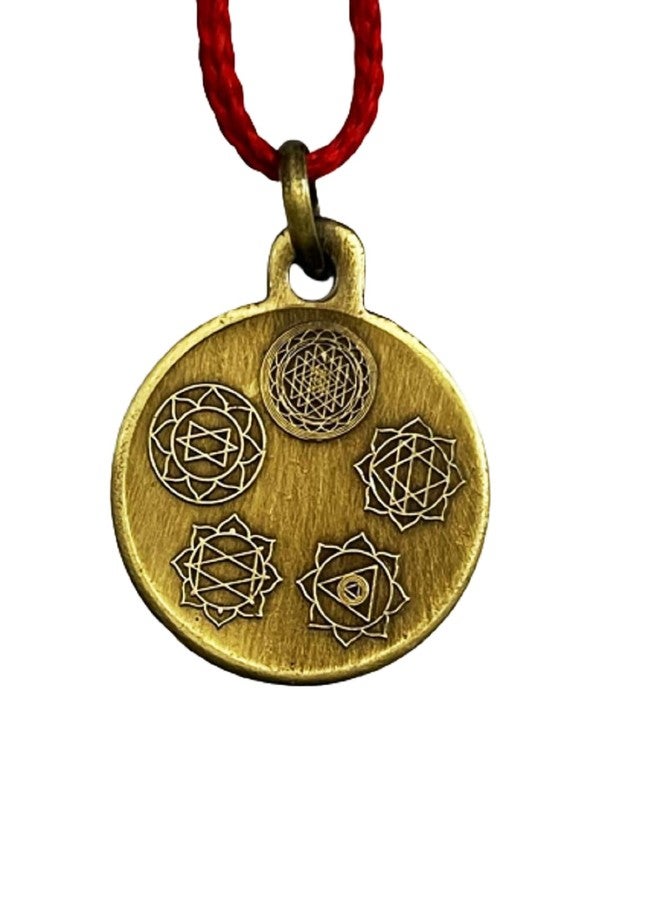 numeroastro Shri Dus Mahavidya Yantra Locket | Pendant In Pure Brass (Oxidized Finish) (7 Grams Approx) (1 Pc) - Image 3