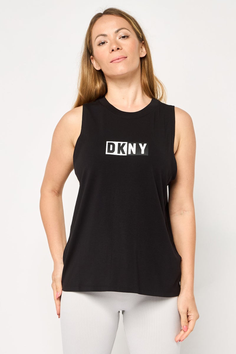 DKNY Sport Women Sportswear Fit Sleeveless Training Tank Top, Black - Image 1