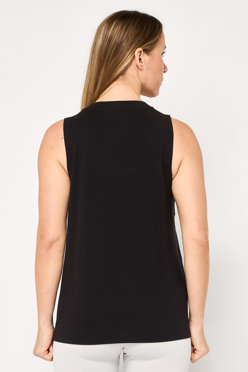 DKNY Sport Women Sportswear Fit Sleeveless Training Tank Top, Black - Image 4