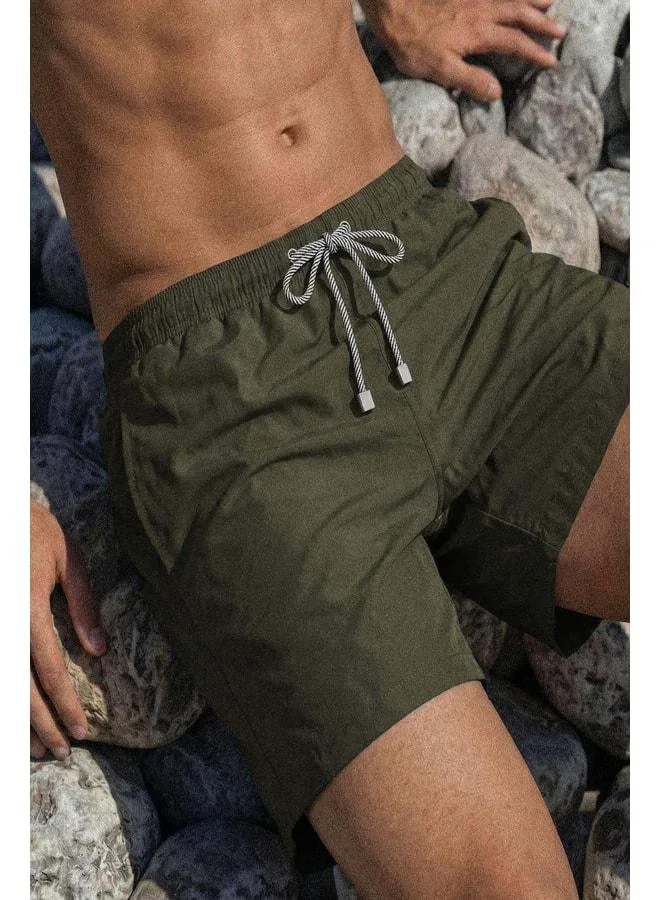 Aytuğ Egyptian Basic Swim Shorts Khaki