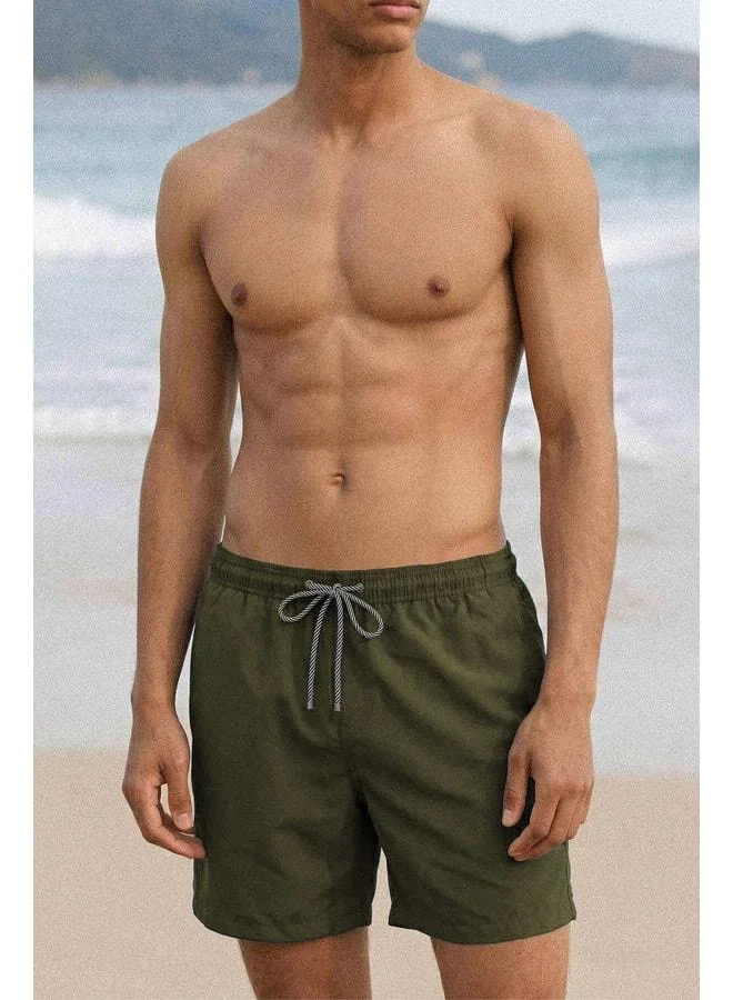 Aytuğ Egyptian Basic Swim Shorts Khaki