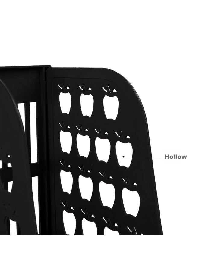 Simaa Triple-linked Hollow Desktop File Organizer With Labels, Office File Rack/file Holder/file Basket/doent Storage Box, Classic Black, 6898 - Image 2
