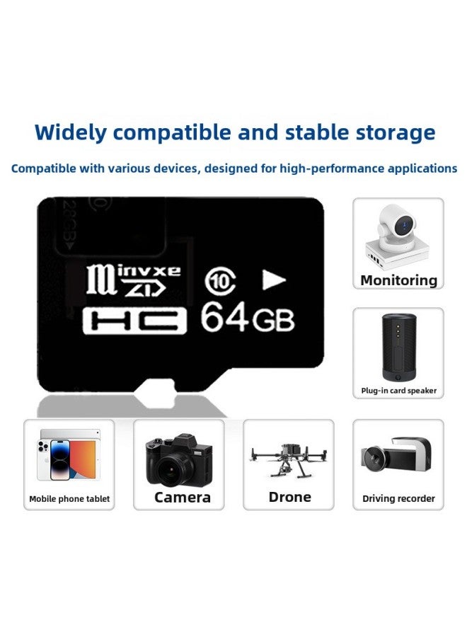 32GSD Card 8G TF Card 16G Mobile Phone Card 128G Camera 64G Monitoring Recorder High-speed Memory Card-Capacity:128g-c10 High Speed Card - Image 2