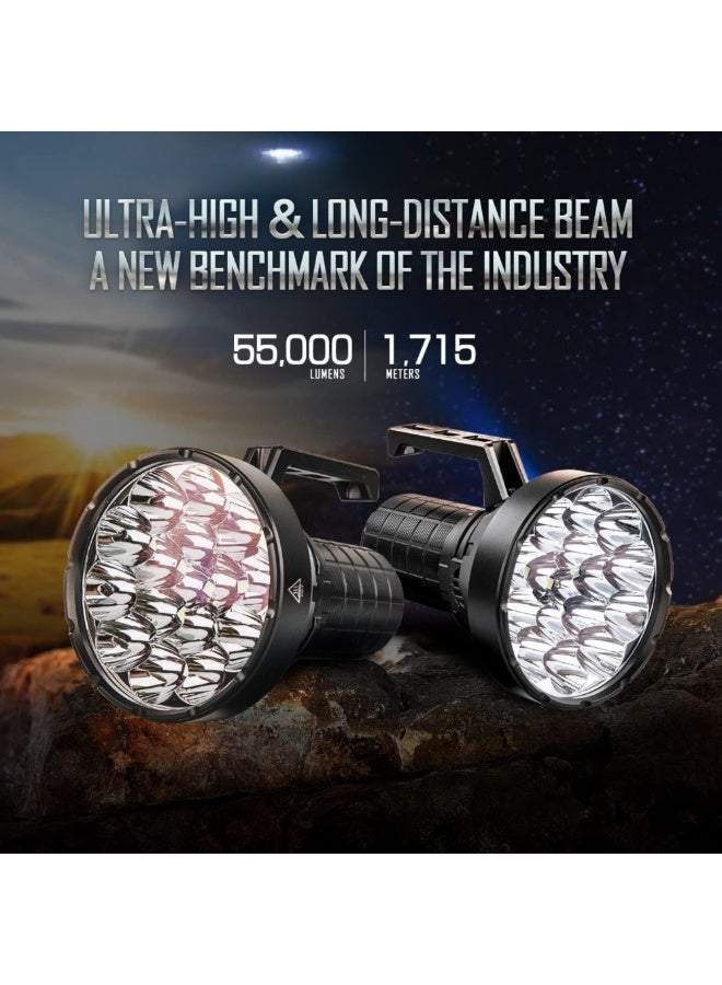 LED Flashlight with Cooling System, 55000 Lumens, Multiple Modes, High Power Torch for Camping, Hiking  - Image 2