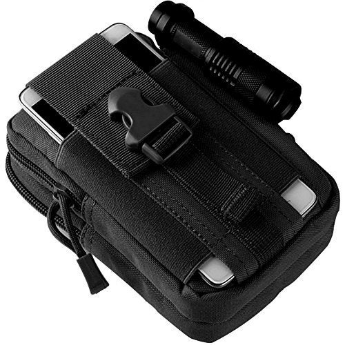 Zivisk Tactical Molle Pouch Bag - EDC Utility Gadget Waist Bag Pack- Camping Hiking Outdoor Gear - Cell Phone Holster Holder - Black - Image 5