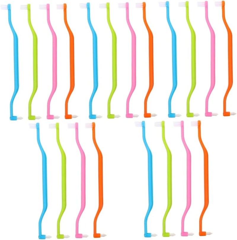 5 Pack 20 Pcs Manual Interdental Brush Compact Toothbrush For Teeth Cleaning - Image 2