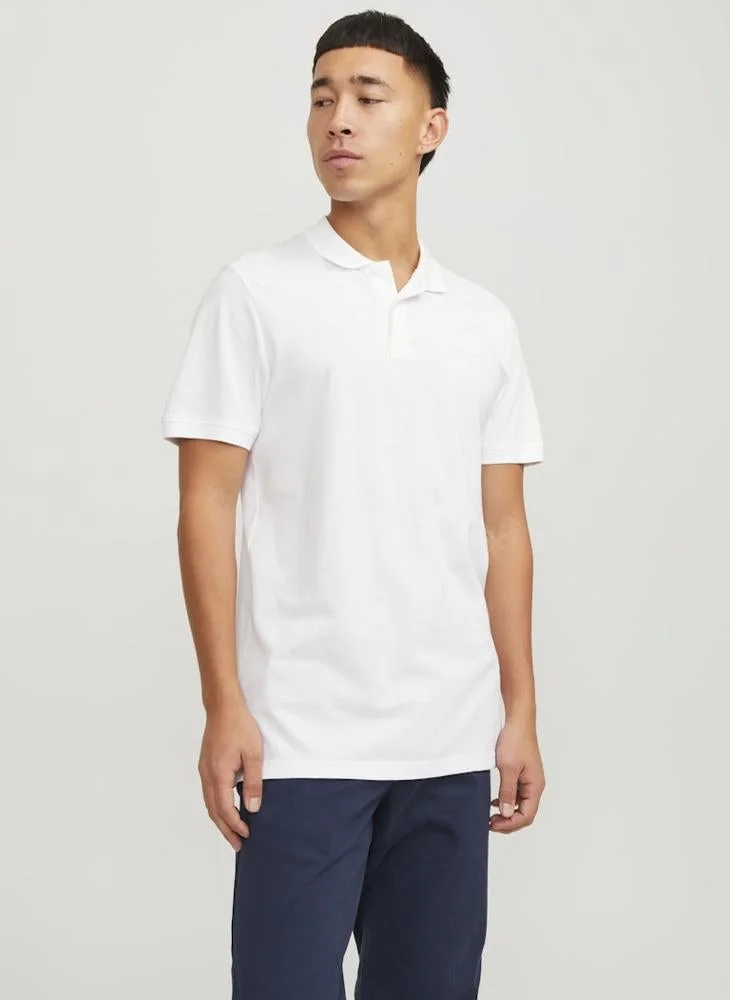 JACK & JONES  Solid Regular Fit Polo for Men | Best Price UAE