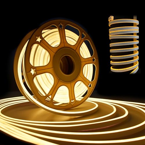 Forus 5 Meter LED Neon Strip Light Yellow – Waterproof Flexible Cuttable Rope Light for Wall Decor, Outdoor Lighting, Diwali Lights, Festival Decoration, Room & Shop Signage – 6 Month Warranty - Image 1