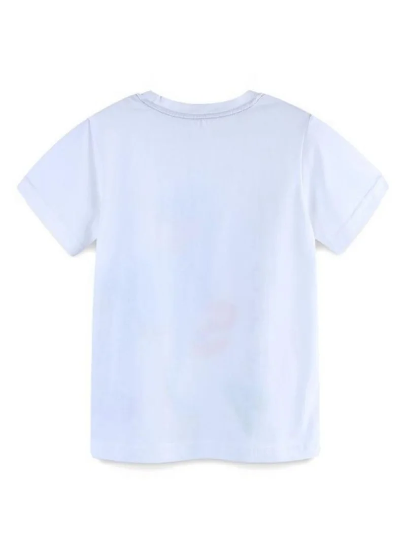 يونيكي White Graphic Printed Round Neck T-shirt