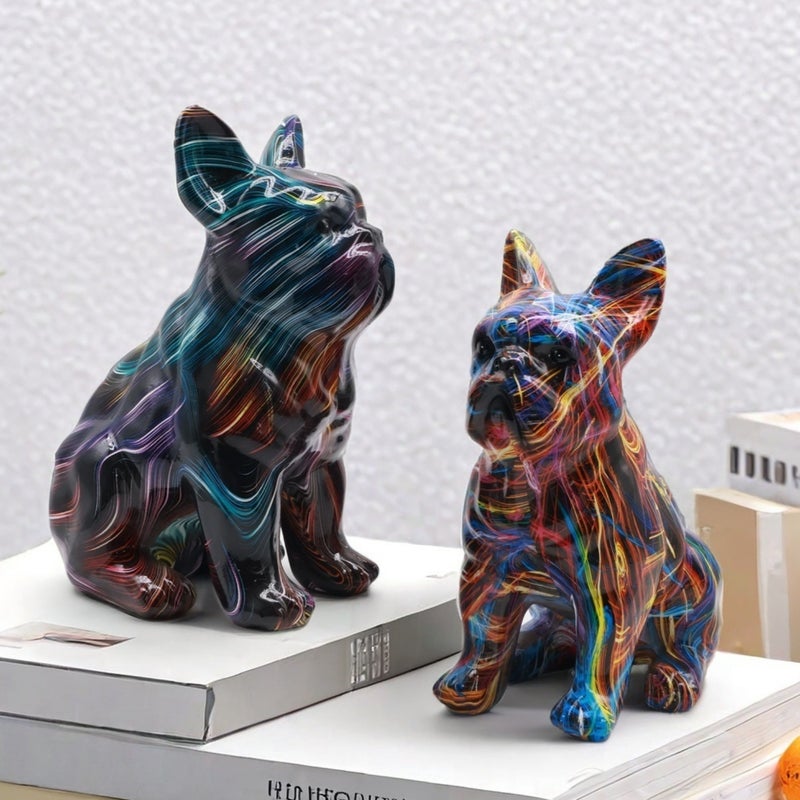 Supplies Colorful Dog Ornaments Home Porch Office Desktop Decorations Resin Crafts Furnishings - Image 4