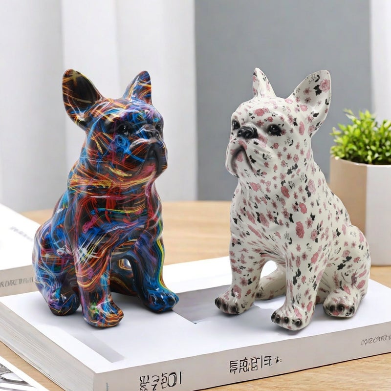 Supplies Colorful Dog Ornaments Home Porch Office Desktop Decorations Resin Crafts Furnishings - Image 3