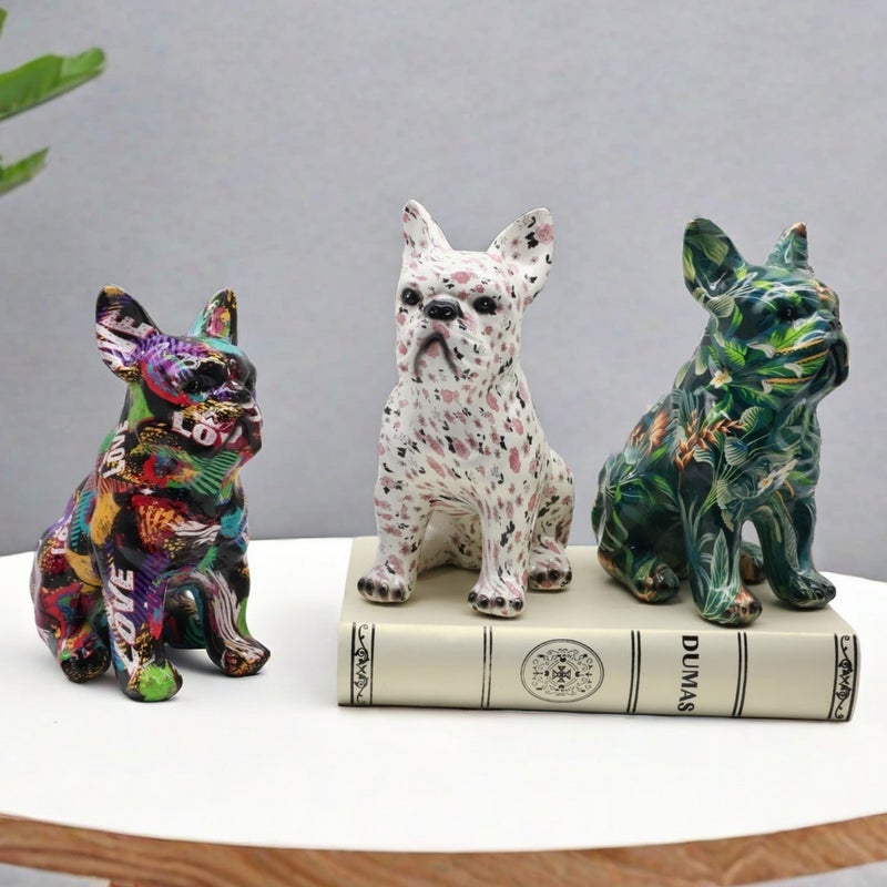 Supplies Colorful Dog Ornaments Home Porch Office Desktop Decorations Resin Crafts Furnishings - Image 2