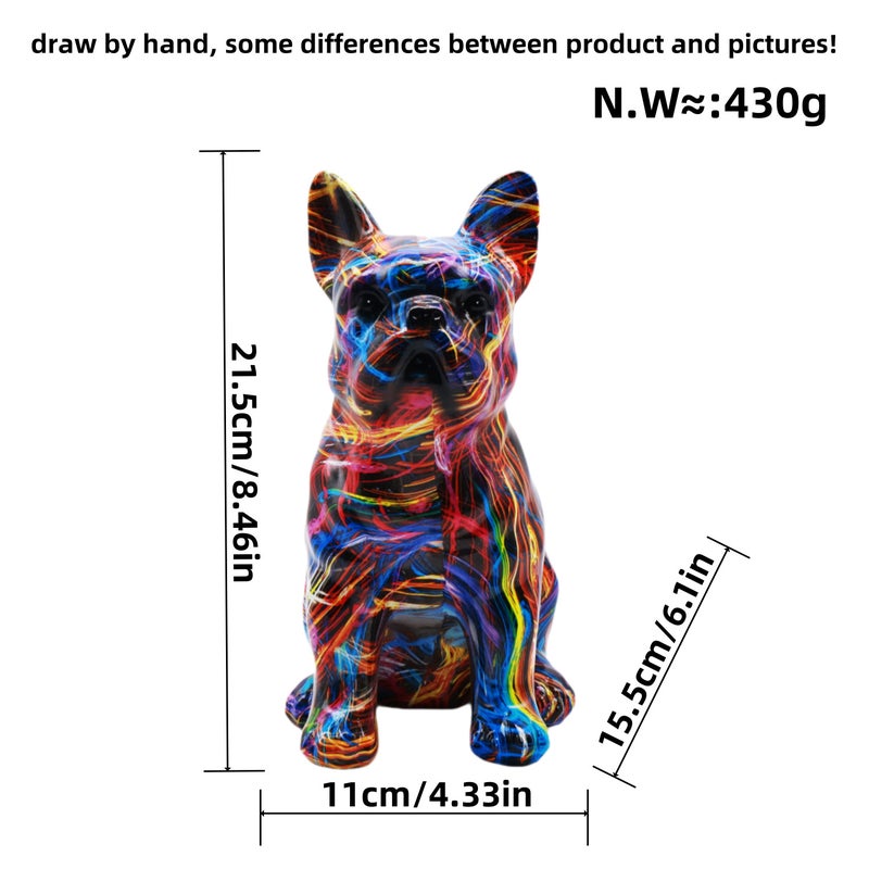 Supplies Colorful Dog Ornaments Home Porch Office Desktop Decorations Resin Crafts Furnishings - Image 1