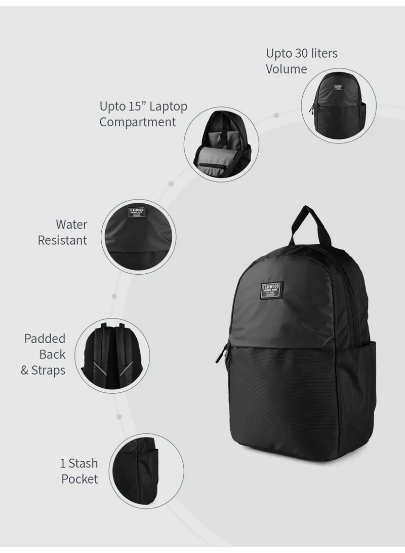 TEAKWOOD BLACK Teakwood Black Unisex 15 " Water-Resistant  Laptop Backpack  | Best Price UAE