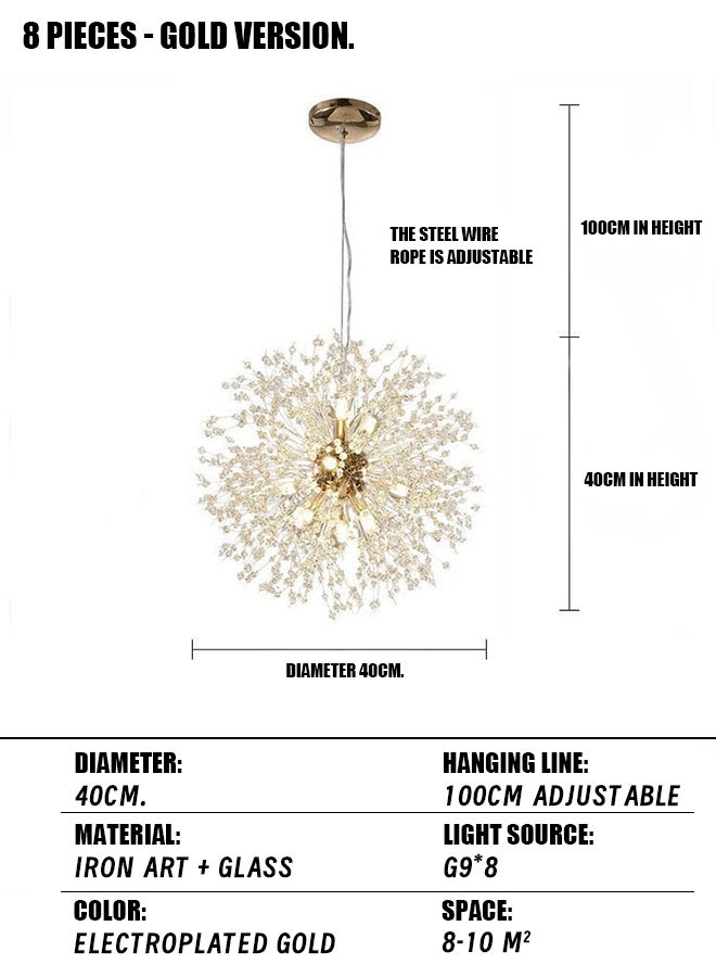 أضواء بسيطة وحديثة ذات 8 رؤوس متدلية للسقف، ثلاثية الألوان، أضواء غرفة النوم الرئيسية، أضواء غرفة المعيشة، أضواء الرواق، أضواء المطبخ، أضواء الغرفة ذات الواجهة الشمالية، مصابيح على الطراز الأوروبي - Image 4