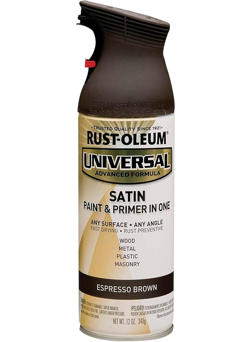 Rust-OlEUm Universal 247570 12 Ounce 355Ml Satin Espresso Brown Spray - Image 1