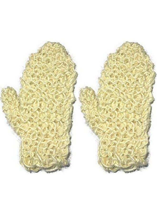 Mr.Cui'shop 2 Pack 100% Natural Exfoliating Sisal Fiber Loofah Glove Mitt Mitten Bath Sponge Scrubber Remove Dead Skin Great For Skin Care In The Bath Spa Or Shower For Human Or Pets  - Image 1