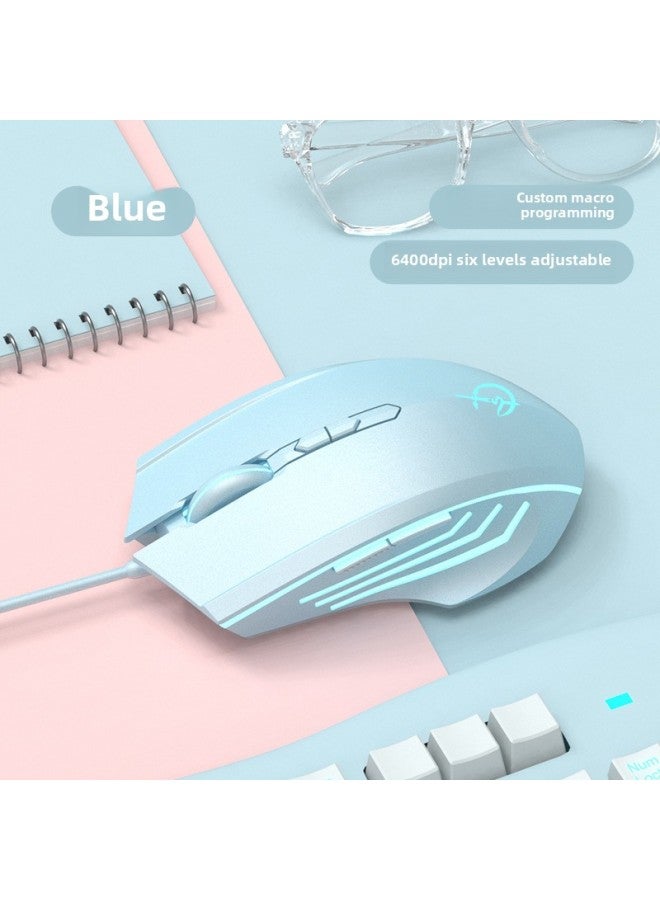 Dragon Electric Competition RoP World Applicable To Mechanical Revolution X No 16 Aurora 17 Wired Mouse Laptop-Color:Wired Ultimate Edition-rgb Lighting Effects-classic Blue Custom Macro Programming - Image 1