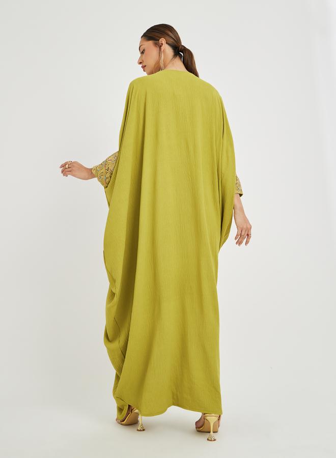 Amirah Amirah Embroidery Loose Fit Batwing Sleeve Kaftan  - Image 4