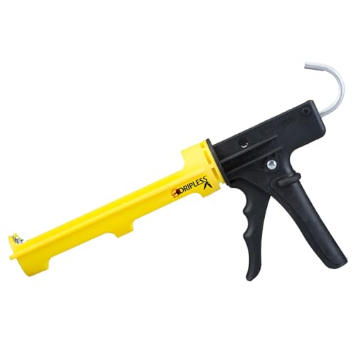 Dripless ETS2000 The Yellow Gun Composite Caulk Gun - Dripless Caulking Gun for 10 oz Cartridges or Tubes - Lightweight Body - 12:1 Thrust Ratio - Pro Painter Preferred - Image 1