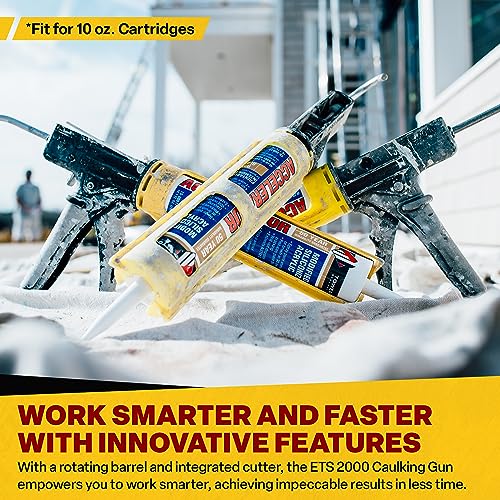 Dripless ETS2000 The Yellow Gun Composite Caulk Gun - Dripless Caulking Gun for 10 oz Cartridges or Tubes - Lightweight Body - 12:1 Thrust Ratio - Pro Painter Preferred - Image 2