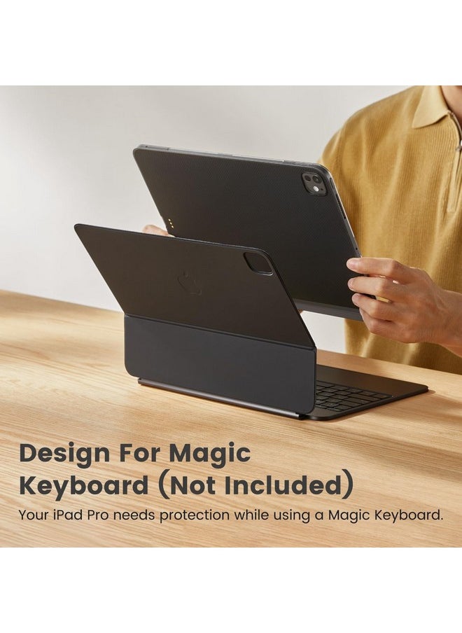PITAKA PITAKA iPad Pro 13 Inch case 2024, Magic Keyboard Compatible Case for iPad Pro M4, Support Apple Pencil Charging, Aramid Fiber Made [MagEZ Case 2 - Black/Grey]  - Image 2