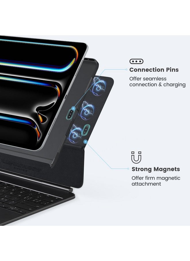 PITAKA PITAKA iPad Pro 13 Inch case 2024, Magic Keyboard Compatible Case for iPad Pro M4, Support Apple Pencil Charging, Aramid Fiber Made [MagEZ Case 2 - Black/Grey]  - Image 3