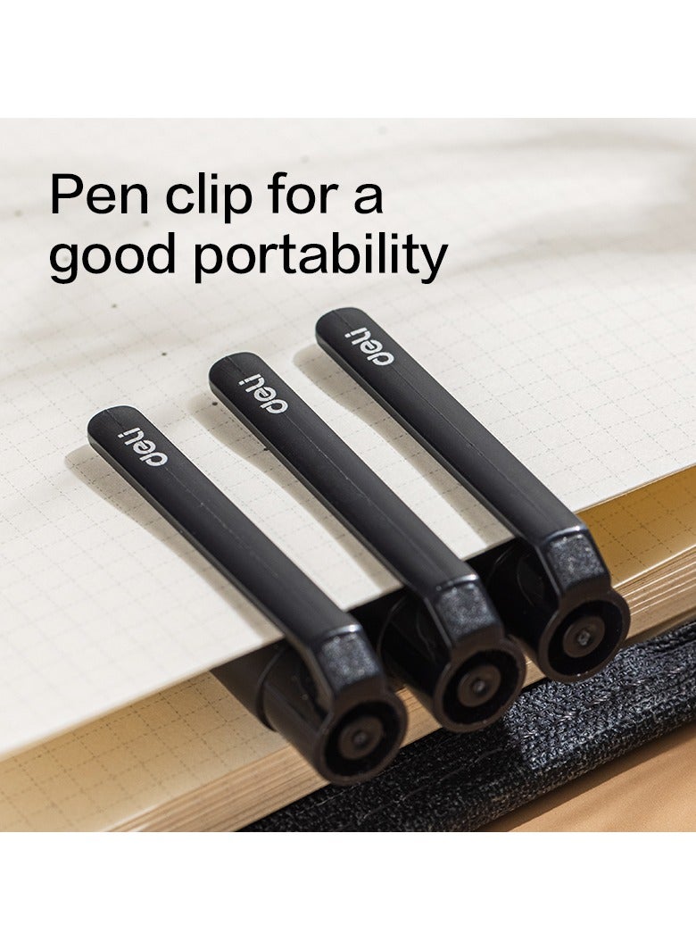 Deli EG83-BK 0.7mm Smooth Gel Pen Black 12pcs/box – ideal for daily writing needs - Image 4