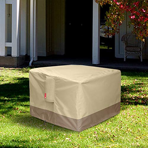 SheeChung Gas Fire Pit Cover Square - 600D Heavy Duty Patio Outdoor Fire Pit Table Cover with PVC Coating,100% Waterproof,Air Vents,Fits for 29/30/31/32 inch Fire Pit/Table Cover (32”L x 32”W x 24”H) - Image 5