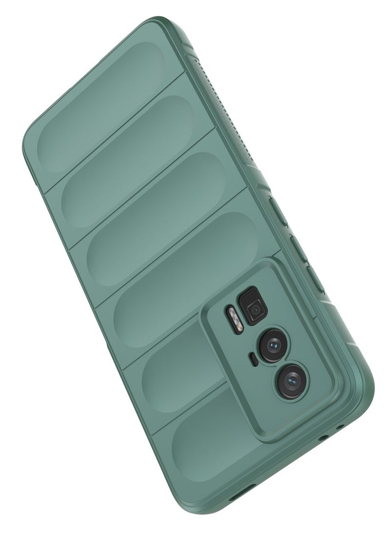 جولدن ماسك شاومى بوكو اف 5 برو/ريدمى كى 60/كى 60 برو (Xiaomi Poco F5 Pro/Redmi K60/K60 Pro) جراب ماجيك كيس كفر حماية للهاتف - (اخضر)  - Image 4