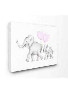 Stupell Industries Stupell Industries Mama and Baby Elephants Stretched Canvas Wall Art, 16 x 1.5 x 20, Proudly Made in USA  - Image 1