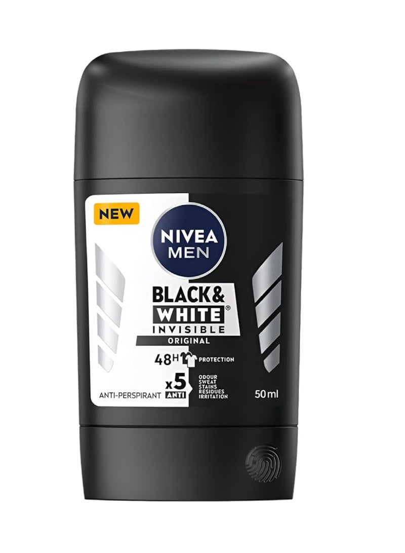 نيفيا للرجال بلاك و وايت مزيل العرق ستيك 50 مل
