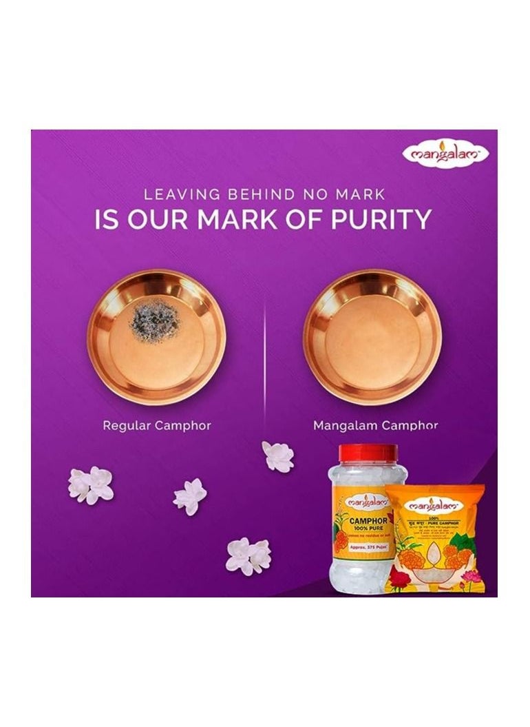 Mangalam Mangalam Camphor Tablet 100g and Bhimseni Camphor 100g  - Image 2