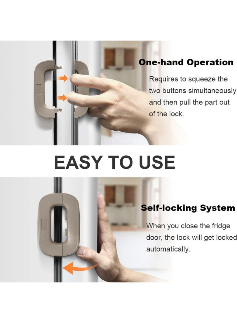 قفل أمان لباب الفريزر والأدراج – حماية للأطفال – تصميم متعدد الألوان - Image 5