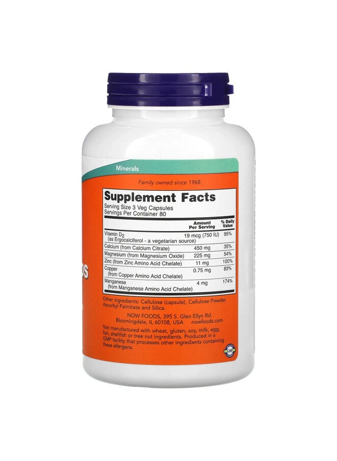 now Calcium Citrate Caps, 240 Veg Capsules  - Image 2