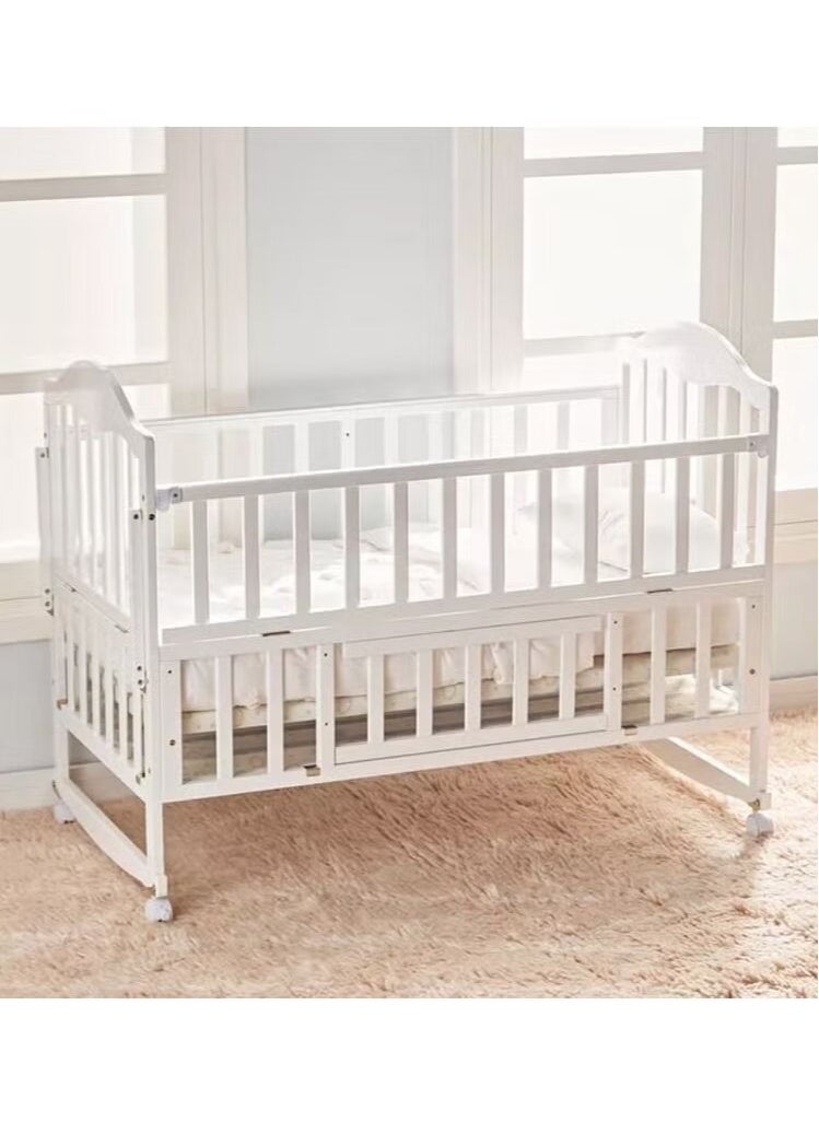 StarKids - Classic And Elegant Baby Cot With Storage Space - White - Image 1