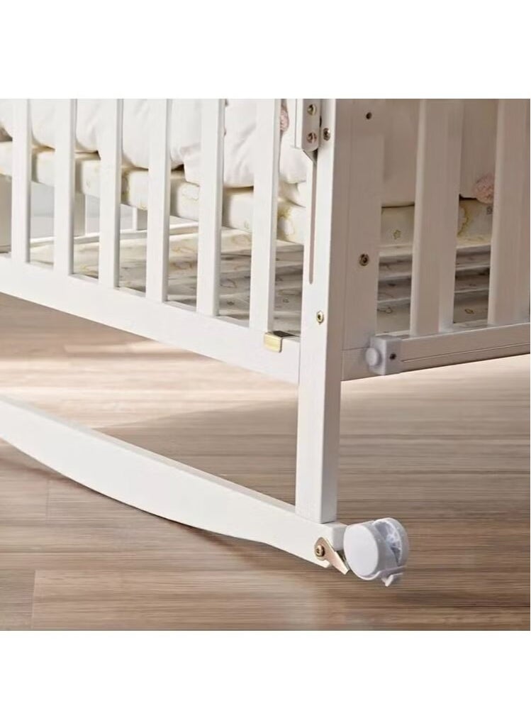 StarKids - Classic And Elegant Baby Cot With Storage Space - White - Image 1