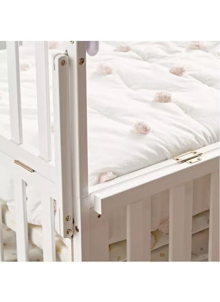 StarKids - Classic And Elegant Baby Cot With Storage Space - White - Image 1