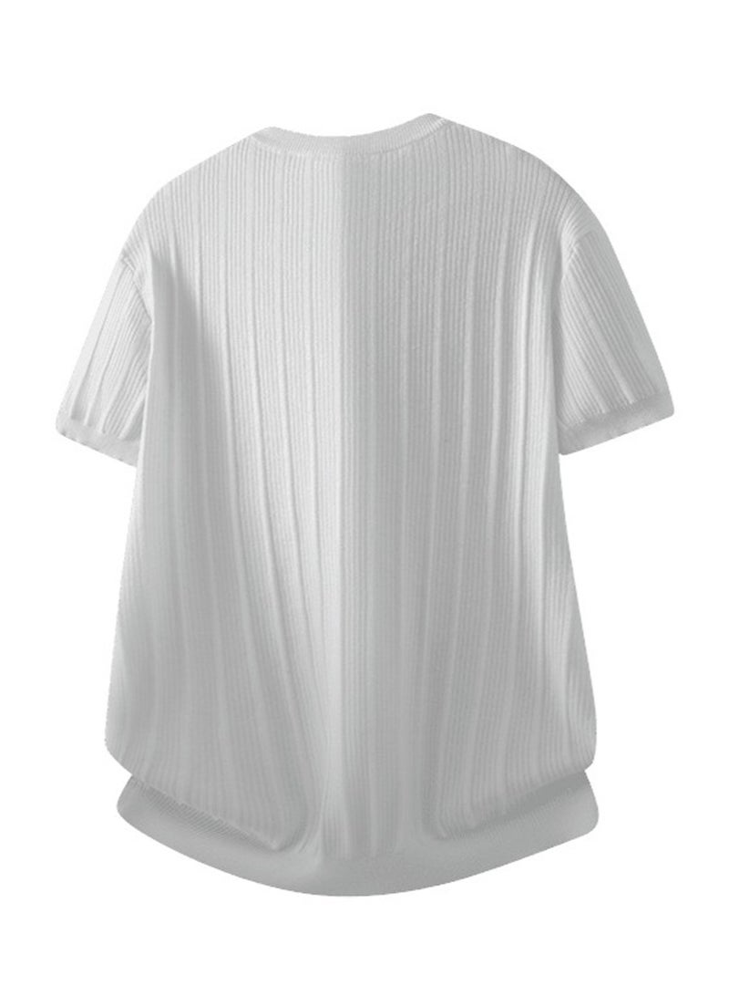 فيلا FILA men's and women's short-sleeved T-shirts with vertical pits and round neck knitted. - Image 4
