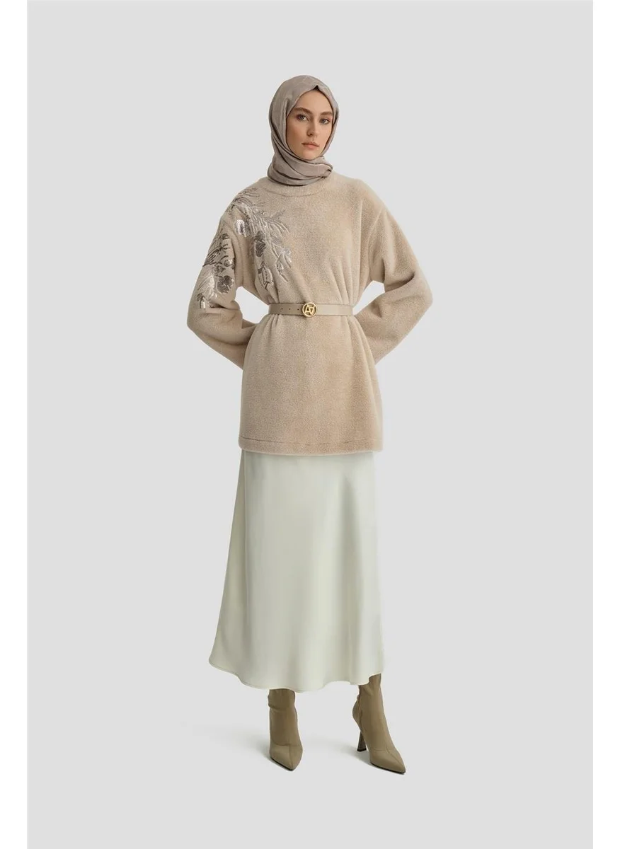 ARMINE Flared Satin Skirt 24K1714 Moonstone