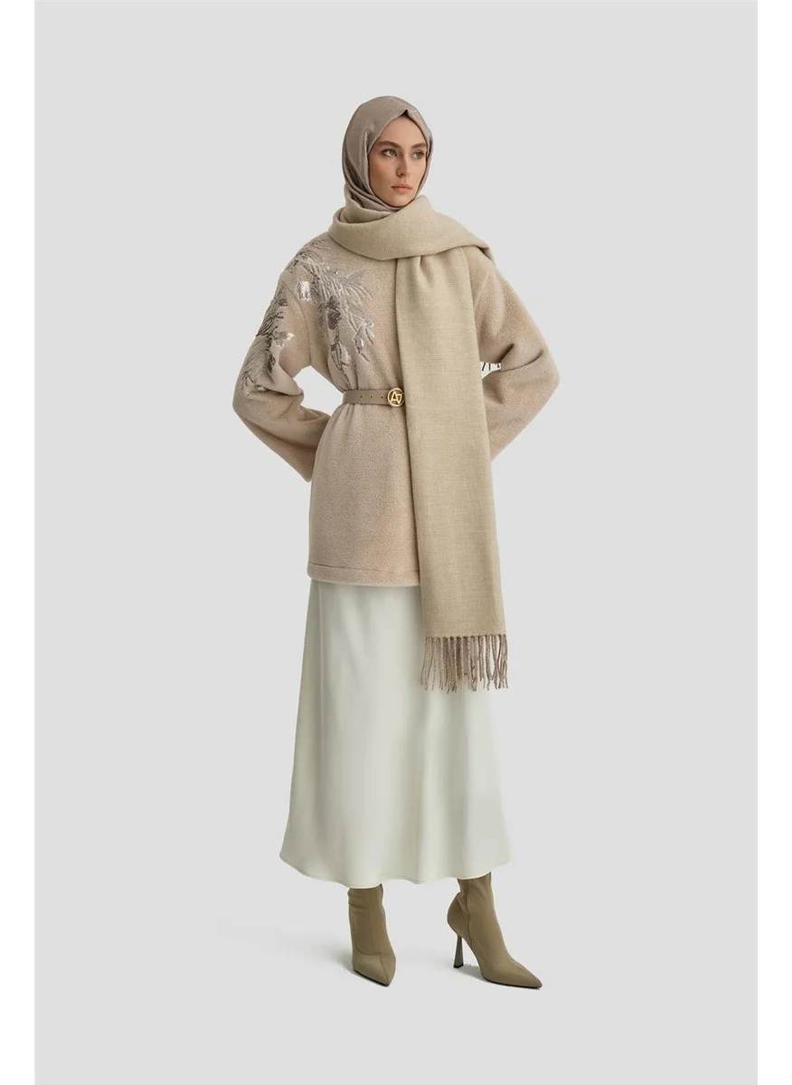 ARMINE Flared Satin Skirt 24K1714 Moonstone