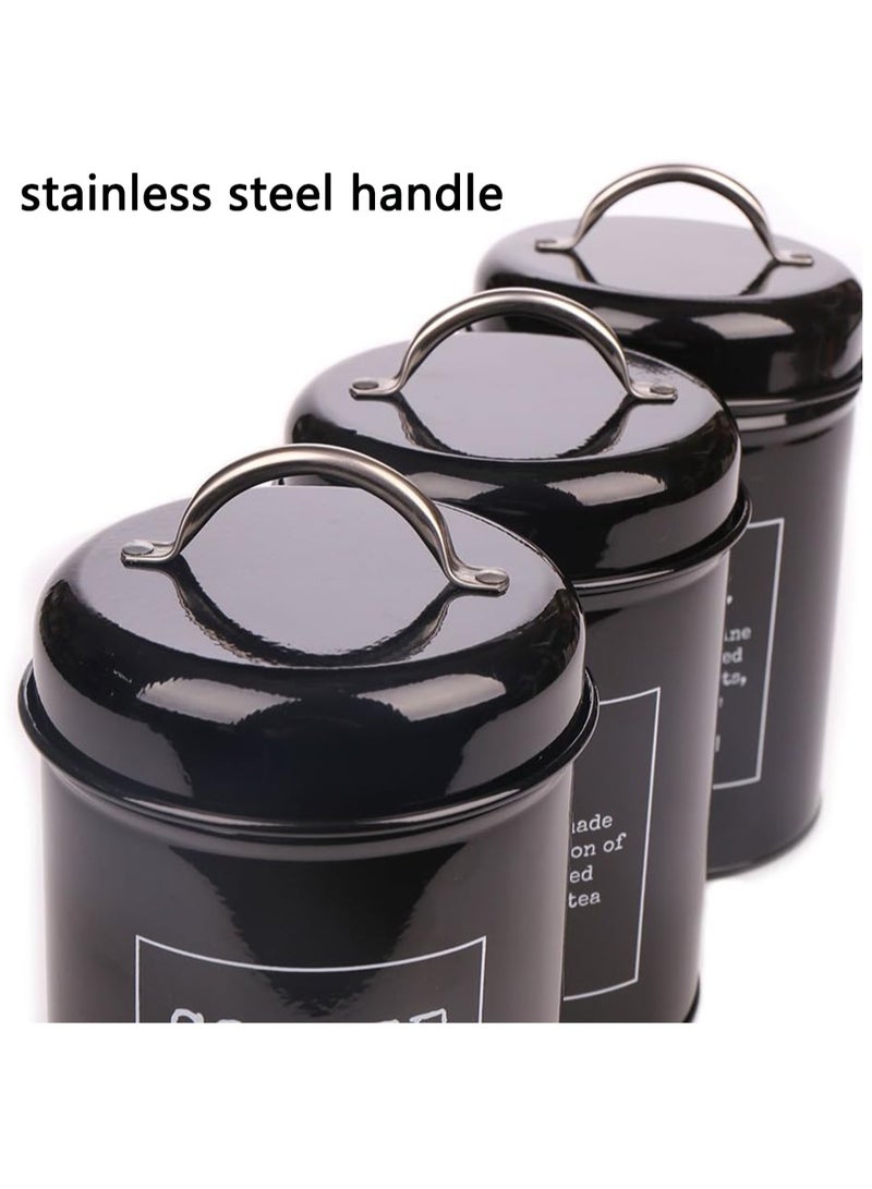 AL RAID Coffee Can Sealed Container, Kitchen Jar Set with Lid, Metal Coffee Canisters for Tea Coffee and Sugar Storage - Image 4