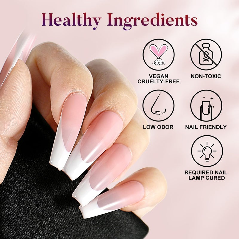 AIMEILI Valentine's Day Gel Nail Polish Set, Soak Off Nude Pink Gel Nail Polish Color Set Of 6pcs X 10ml - Kit Set 31 - Image 3