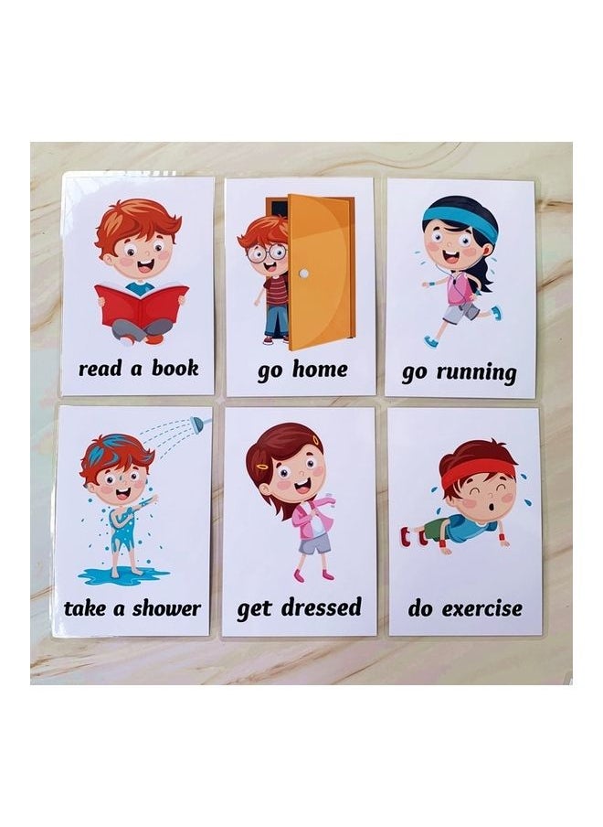 34-Piece Early Learning Flash Cards For Kids 8 X 11cm  - Image 2